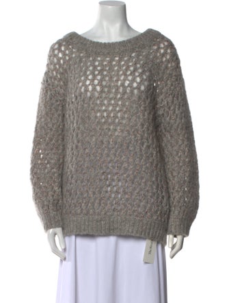 Brunello Cucinelli Mohair Bateau Neckline Sweater