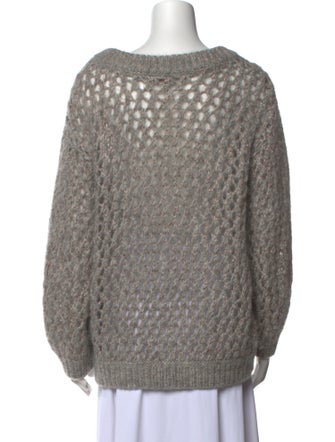 Brunello Cucinelli Mohair Bateau Neckline Sweater