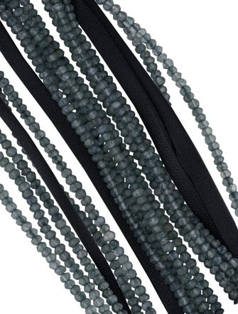 Brunello Cucinelli Bead & Leather Wrap Bracelet