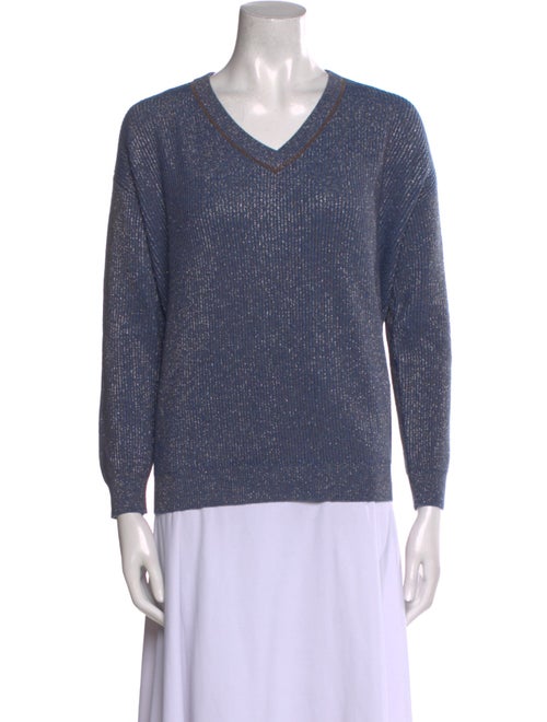 Brunello Cucinelli Virgin Wool V-Neck Sweater