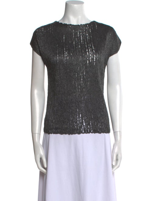 Brunello Cucinelli Bateau Neckline Short Sleeve Top