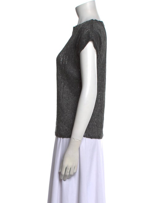 Brunello Cucinelli Bateau Neckline Short Sleeve Top