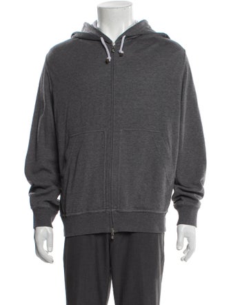 Brunello Cucinelli V-Neck Long Sleeve Hoodie