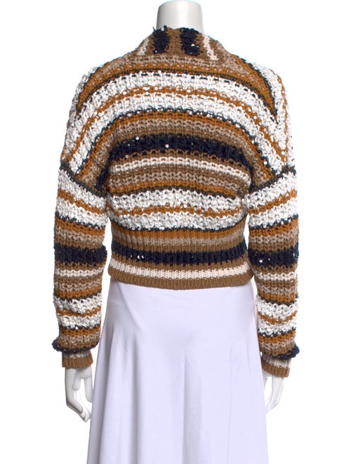 Brunello Cucinelli Striped V-Neck Sweater