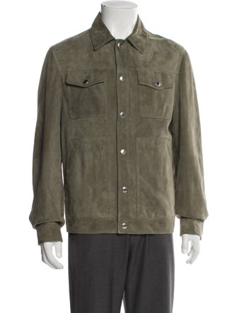 Brunello Cucinelli Leather Trucker Jacket