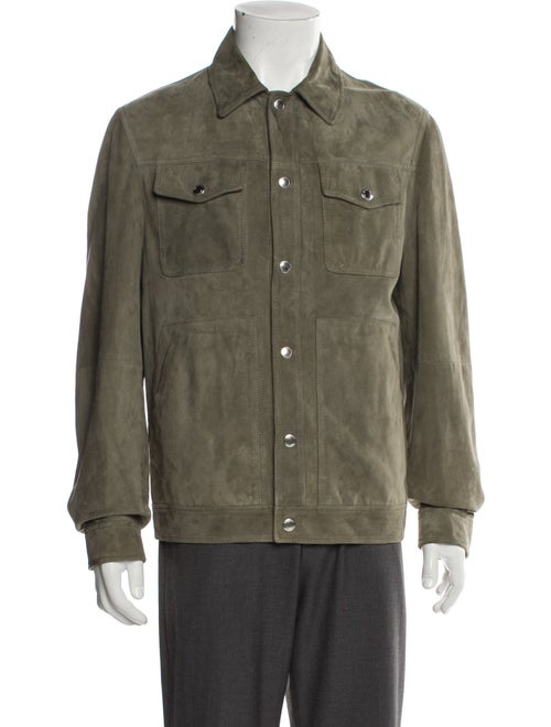 Brunello Cucinelli Leather Trucker Jacket