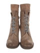 Brunello Cucinelli Leather Lace-Up Boots