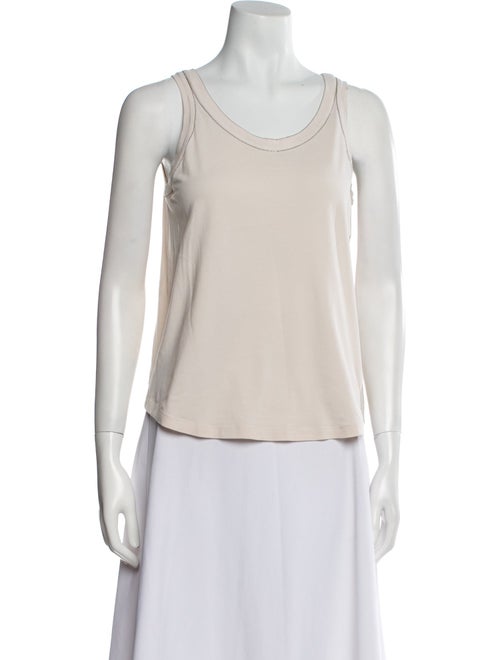 Brunello Cucinelli Silk Scoop Neck Top
