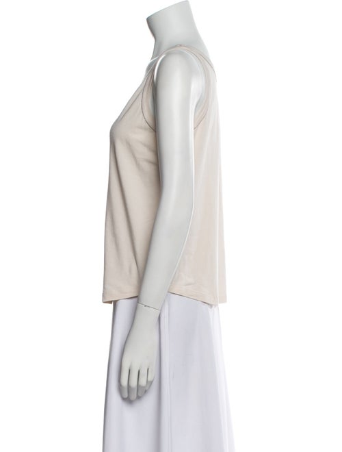 Brunello Cucinelli Silk Scoop Neck Top