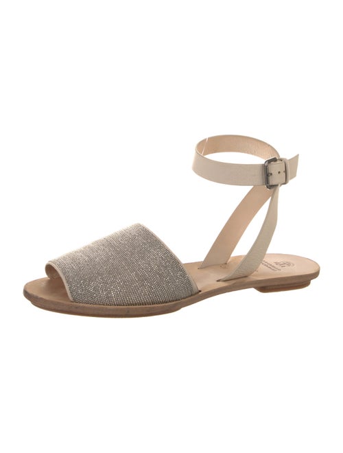 Brunello Cucinelli Monili Leather Sandals