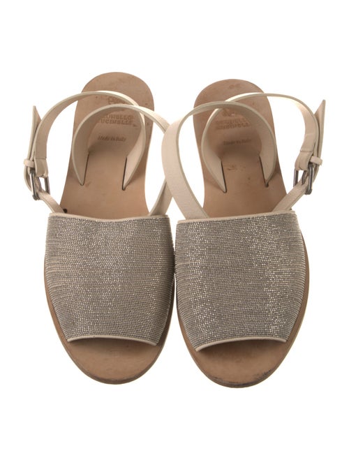 Brunello Cucinelli Monili Leather Sandals