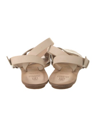 Brunello Cucinelli Monili Leather Sandals