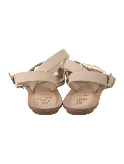 Brunello Cucinelli Monili Leather Sandals