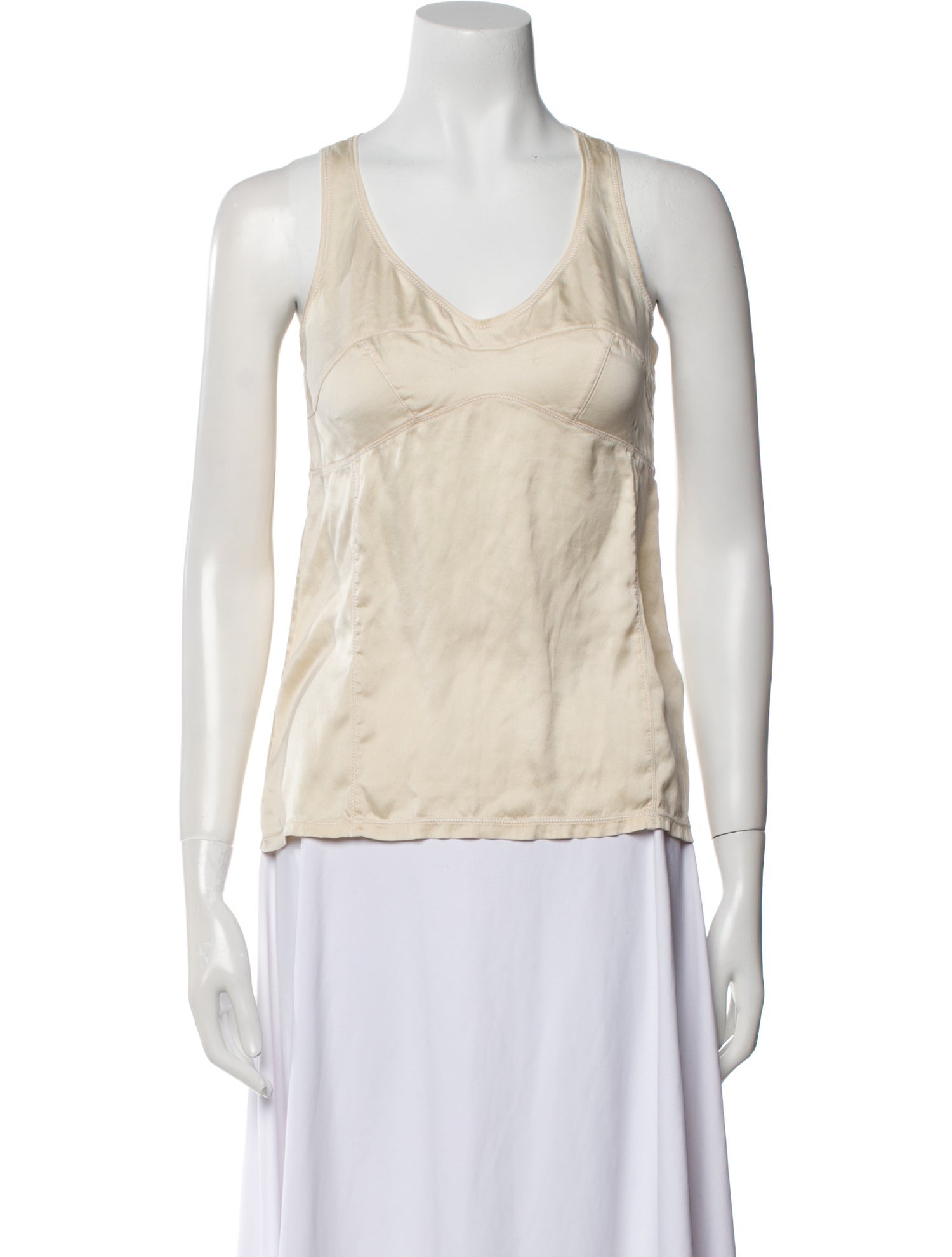 Brunello Cucinelli Silk V-Neck Top