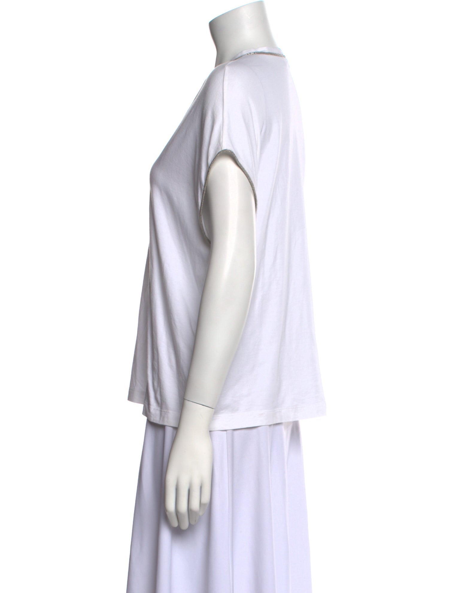 Brunello Cucinelli V-Neck Short Sleeve T-Shirt