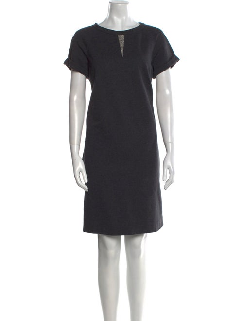 Brunello Cucinelli Bateau Neckline Knee-Length Dress