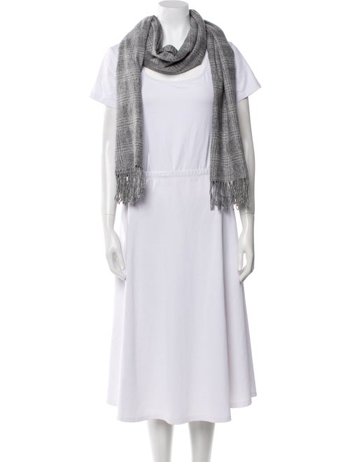 Brunello Cucinelli Silk Plaid Print Scarf