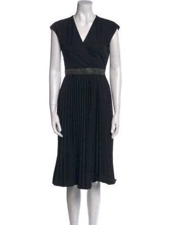 Brunello Cucinelli V-Neck Midi Length Dress
