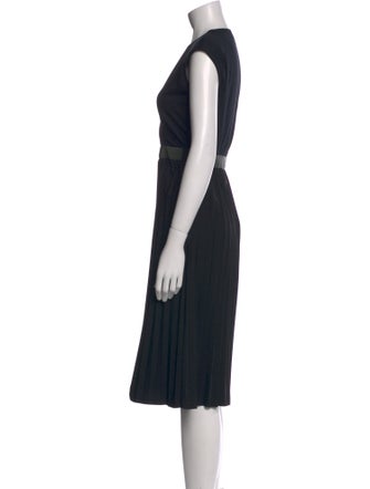 Brunello Cucinelli V-Neck Midi Length Dress