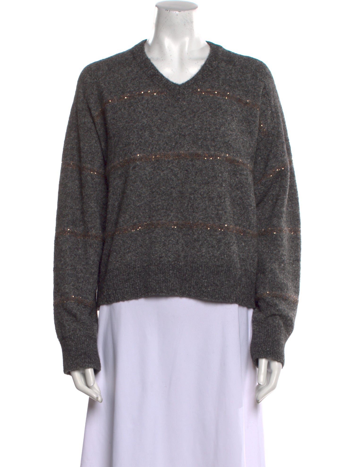 Brunello Cucinelli Alpaca V-Neck Sweater