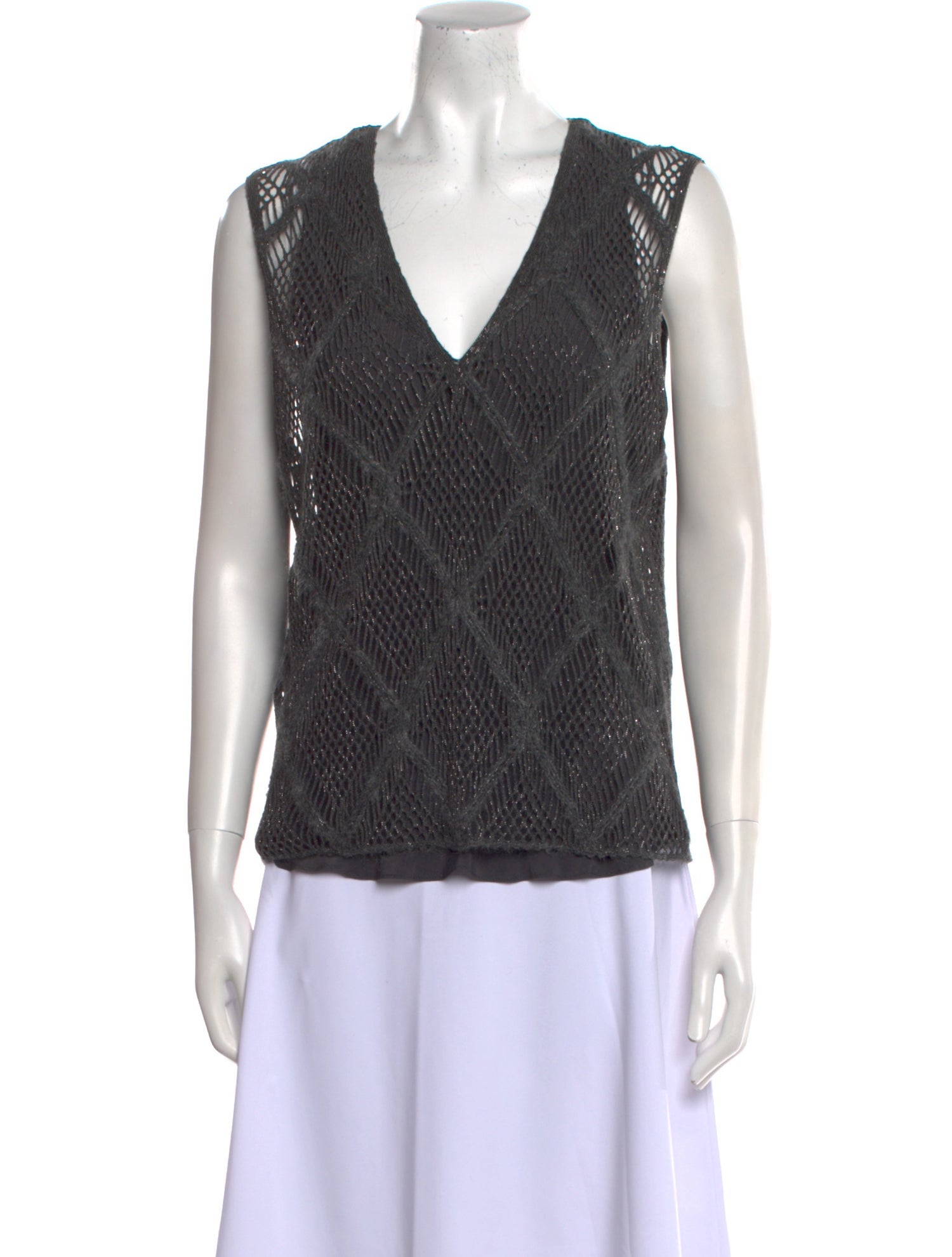 Brunello Cucinelli Virgin Wool Printed Top