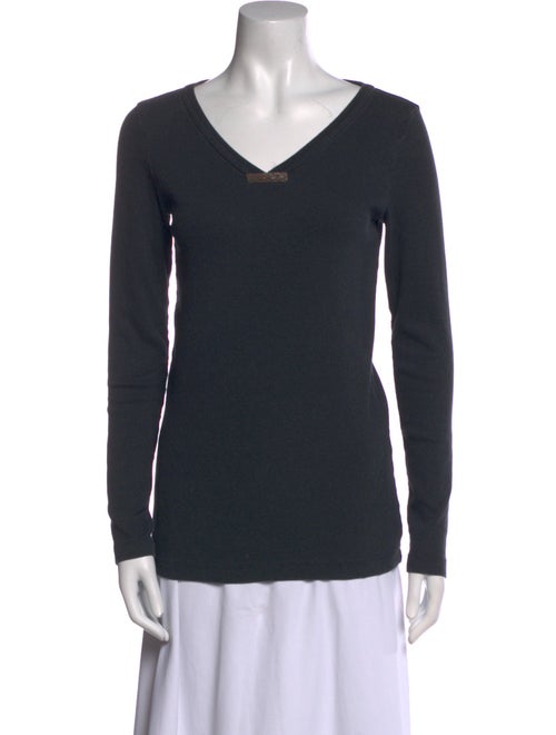 Brunello Cucinelli V-Neck Long Sleeve Top