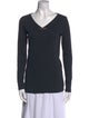 Brunello Cucinelli V-Neck Long Sleeve Top