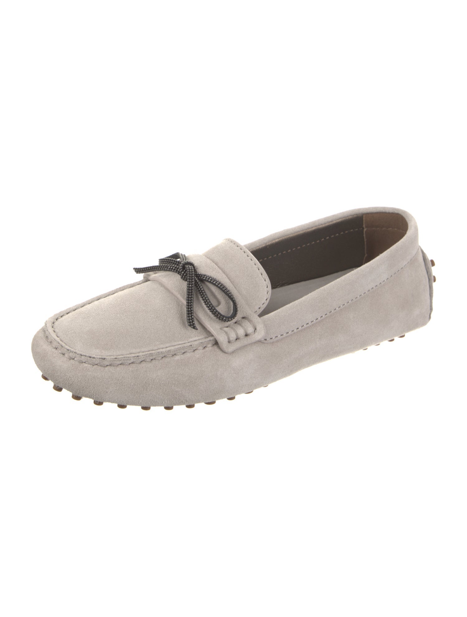 Brunello Cucinelli Suede Bow Accents Loafers