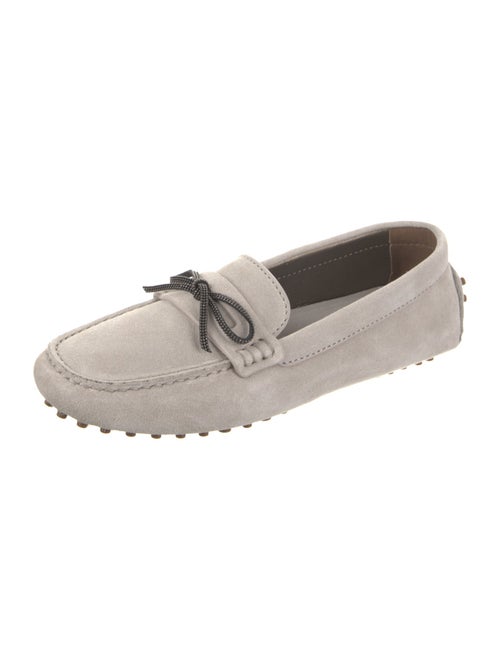 Brunello Cucinelli Suede Bow Accents Loafers