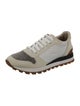 Brunello Cucinelli Suede Colorblock Pattern Sneakers