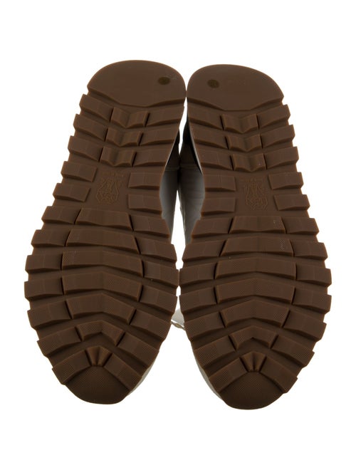 Brunello Cucinelli Suede Colorblock Pattern Sneakers