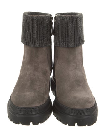 Brunello Cucinelli Suede Moto Boots