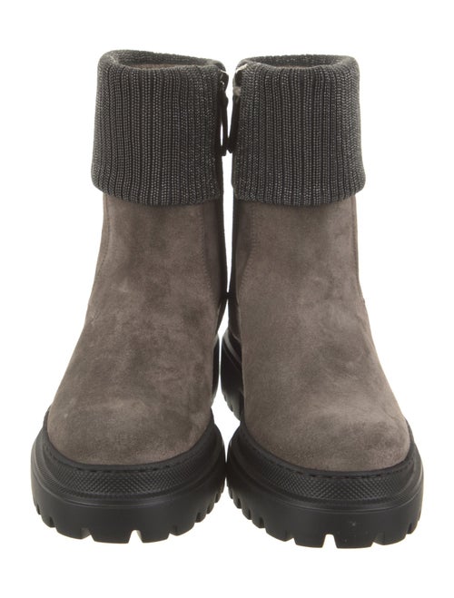 Brunello Cucinelli Suede Moto Boots