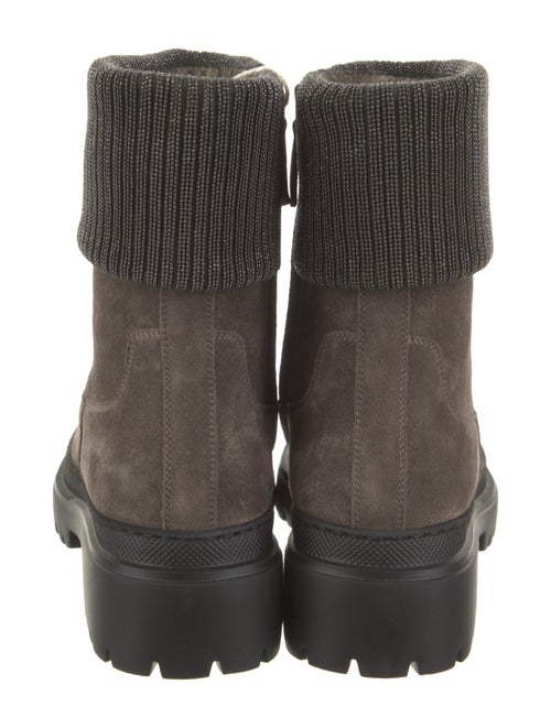 Brunello Cucinelli Suede Moto Boots