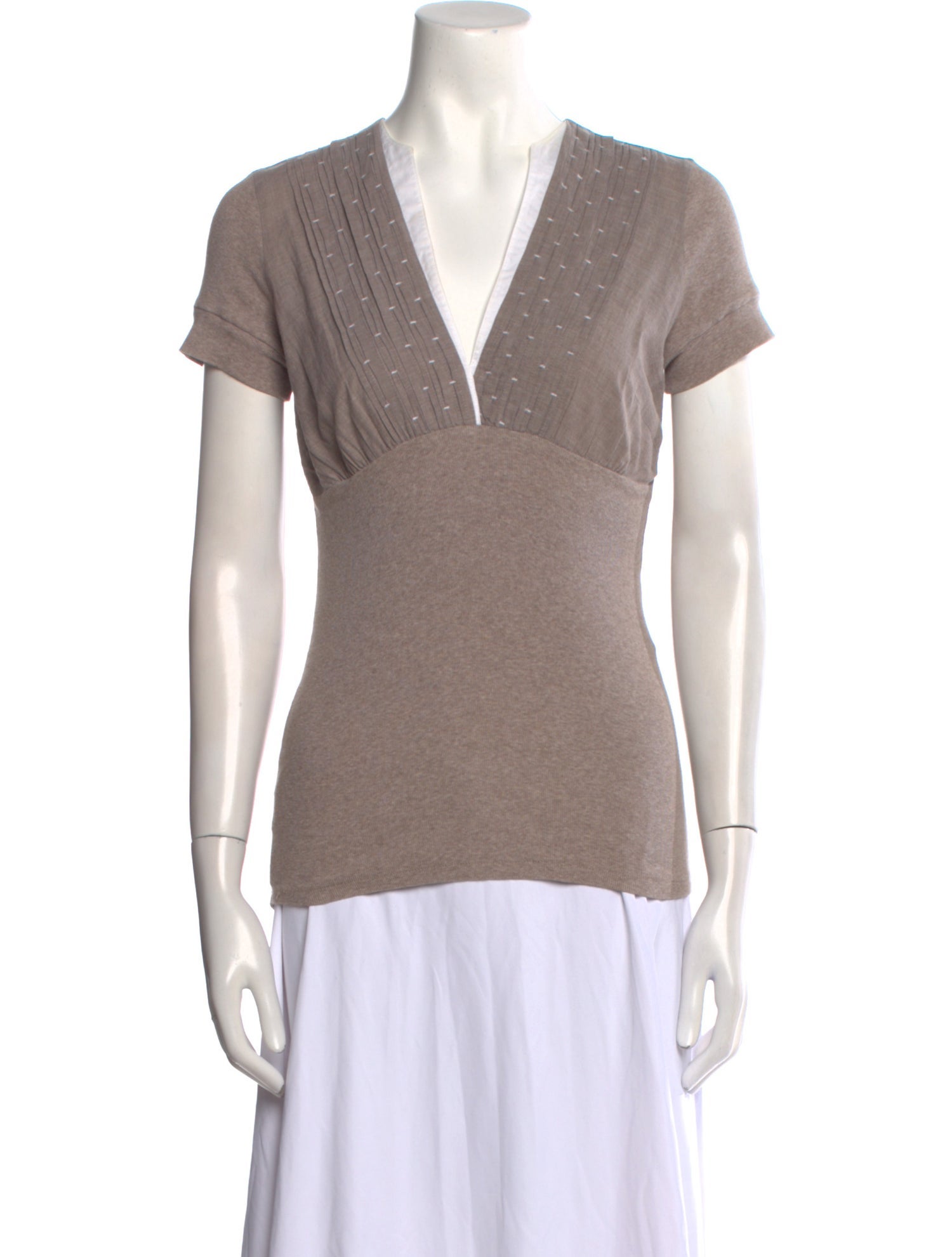 Brunello Cucinelli V-Neck Short Sleeve Polo