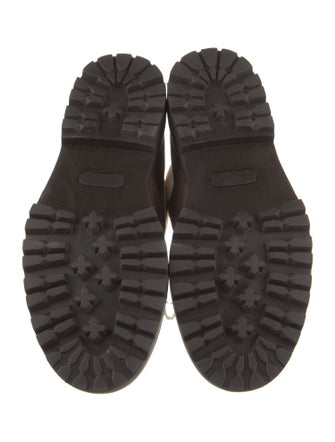 Brunello Cucinelli Suede Leather Trim Embellishment Hiking Boots