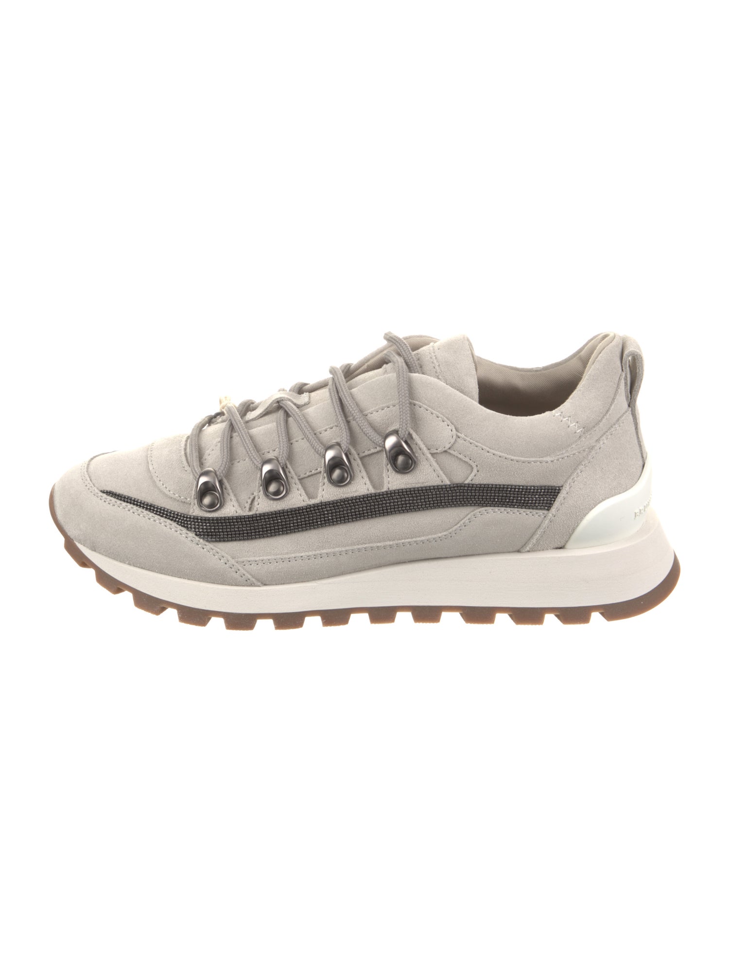 Brunello Cucinelli Suede Studded Accents Sneakers