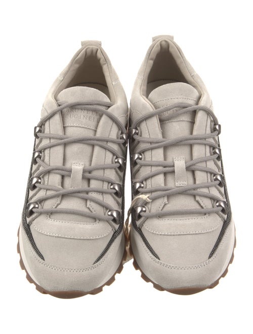 Brunello Cucinelli Suede Studded Accents Sneakers
