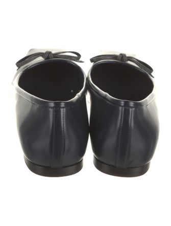 Brunello Cucinelli Leather Bow Accents Ballet Flats