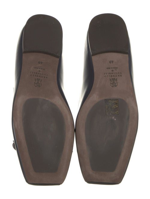 Brunello Cucinelli Leather Bow Accents Ballet Flats