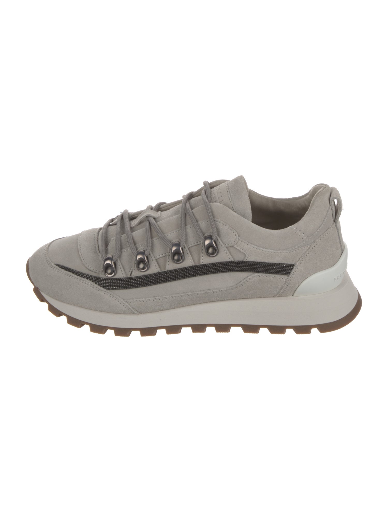 Brunello Cucinelli Suede Beaded Accents Sneakers