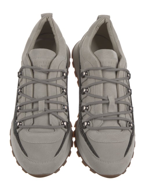Brunello Cucinelli Suede Beaded Accents Sneakers