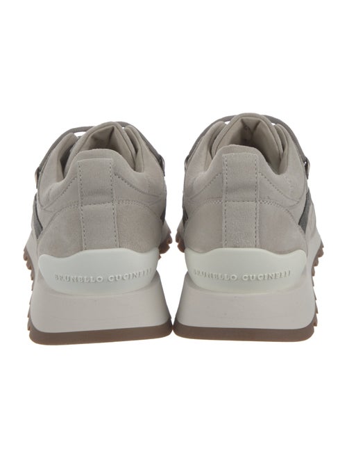 Brunello Cucinelli Suede Beaded Accents Sneakers