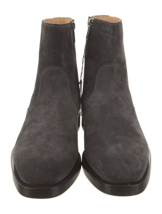 Brunello Cucinelli Suede Leather Trim Embellishment Boots