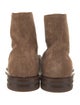 Brunello Cucinelli Suede Leather Trim Embellishment Lace-Up Boots