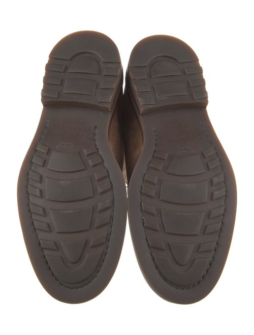 Brunello Cucinelli Suede Leather Trim Embellishment Lace-Up Boots