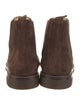 Brunello Cucinelli Suede Leather Trim Embellishment Chelsea Boots