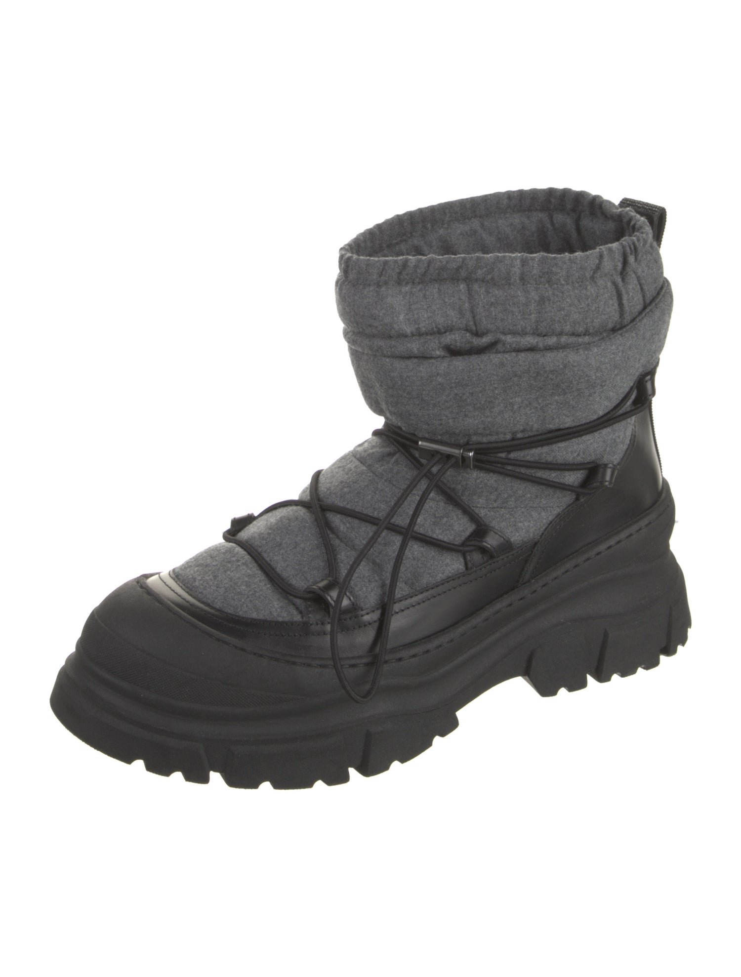 Brunello Cucinelli Monili Wool Combat Boots