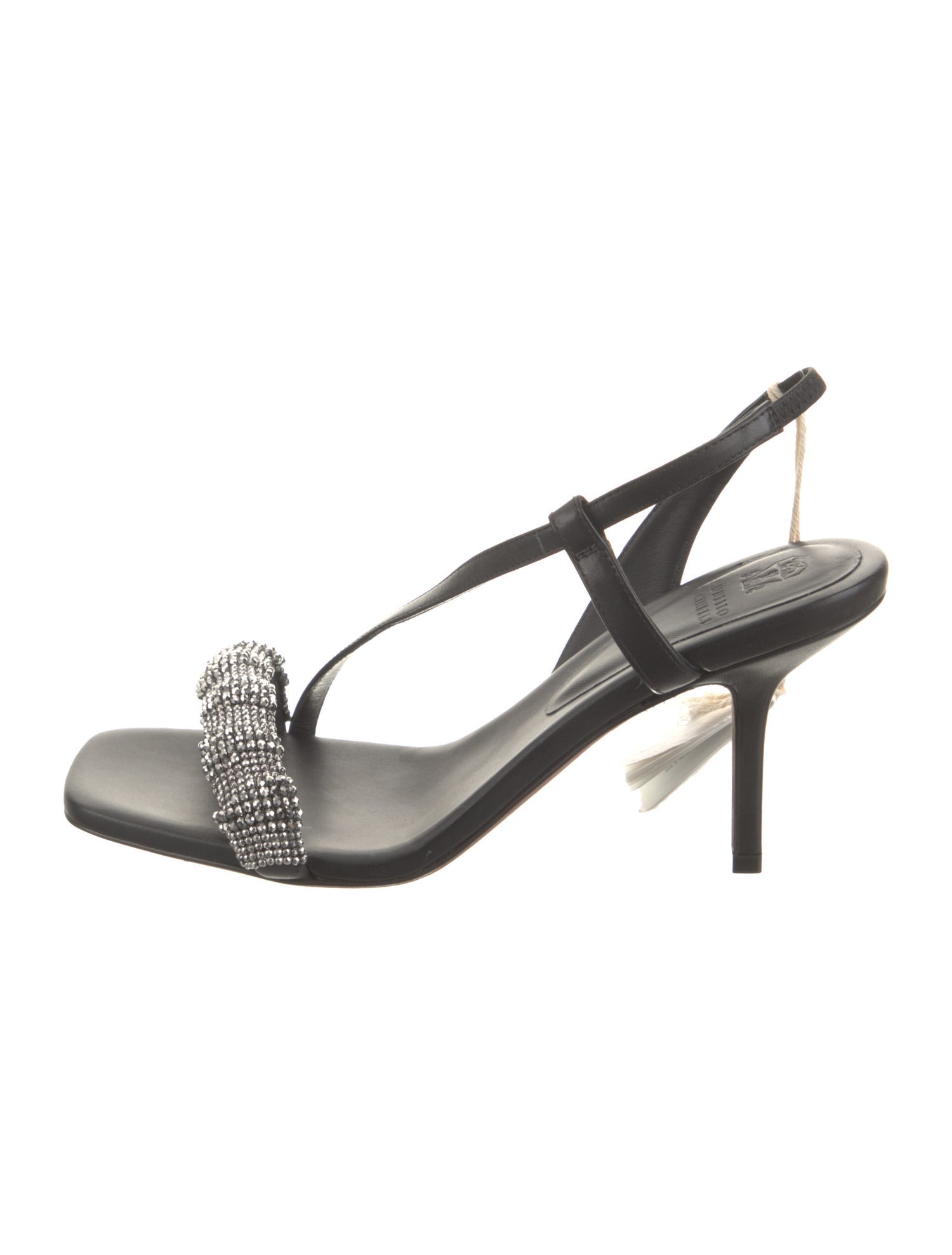 Brunello Cucinelli Leather Printed Slingback Sandals