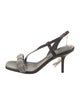 Brunello Cucinelli Leather Printed Slingback Sandals